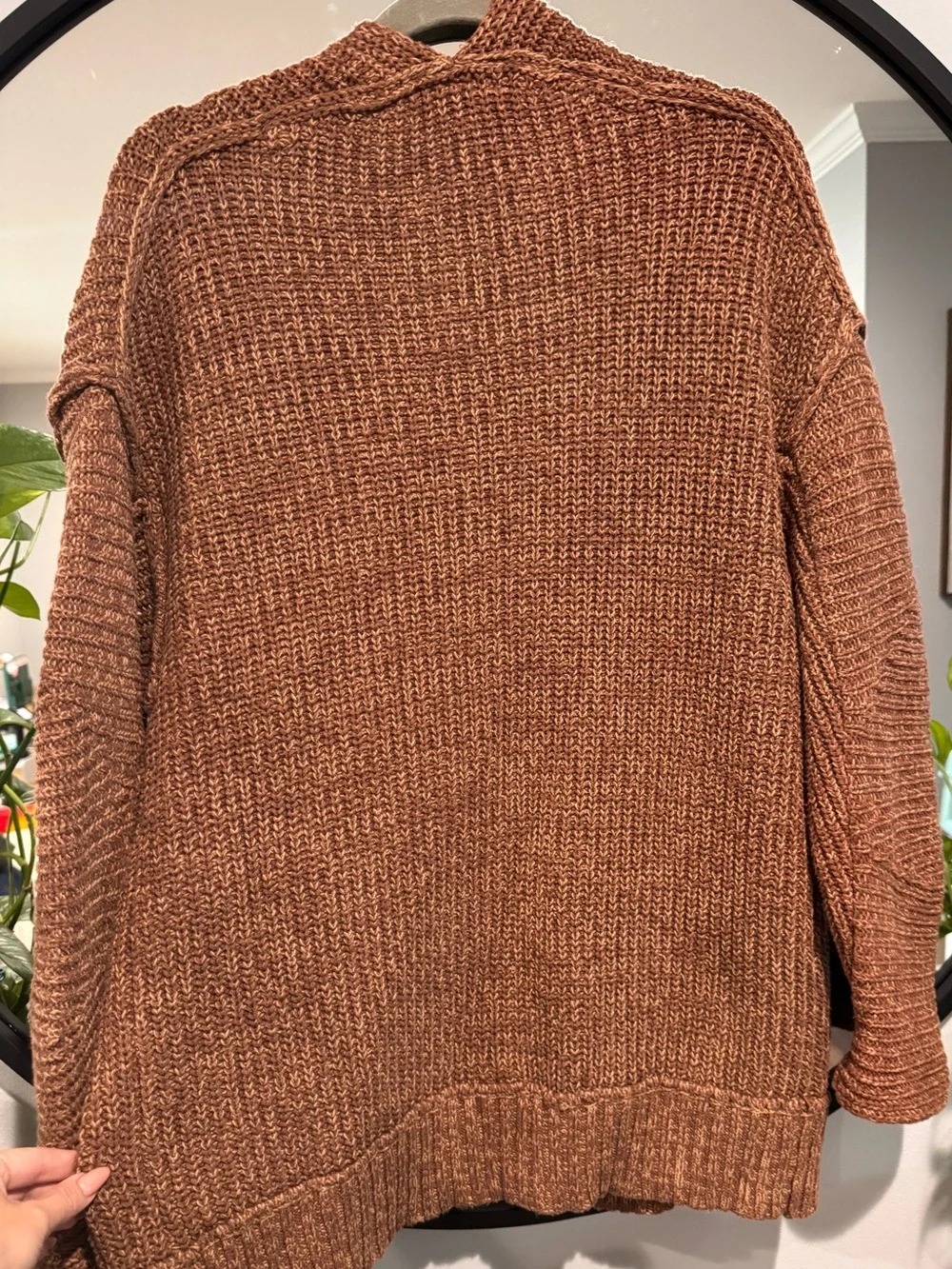Free People High Hopes Open-Front Brown Women's Cardigan Sweater